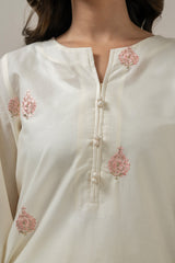 EMBROIDERED CAMBRIC STITCHED SHIRT BOTTOM SUIT