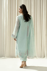 EMBROIDERED COTTON NET STITCHED 3 PIECE SUIT