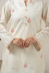 EMBROIDERED CAMBRIC STITCHED SHIRT BOTTOM SUIT