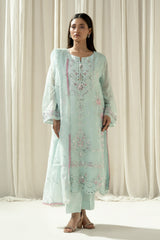 EMBROIDERED COTTON NET STITCHED 3 PIECE SUIT