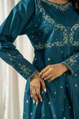 EMBROIDERED CAMBRIC STITCHED 3 PIECE SUIT